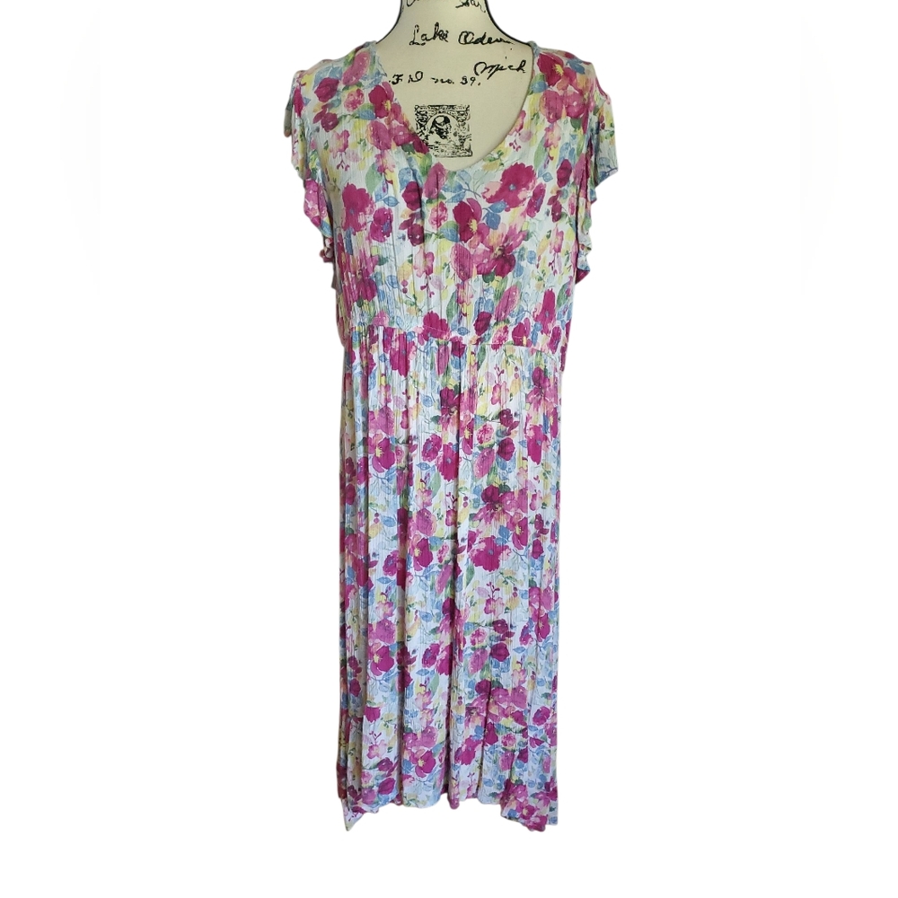 Studio West Multicolor Floral Dress Size Large